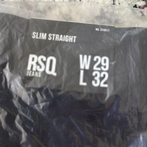 Brand New RSQ Slim Straight Black Jeans